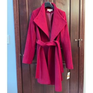NWT Michael Kors red wool coat small